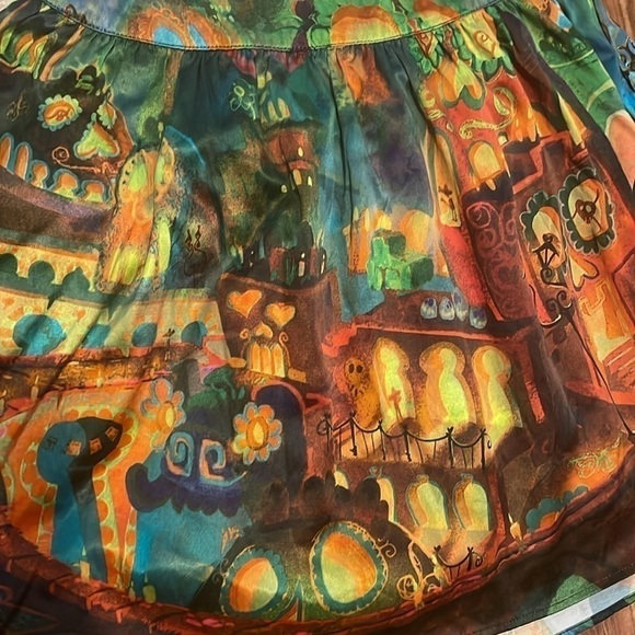 Hot topic womens skirt XL 16 18 mini Book of life satin character movie goth - Picture 3 of 7